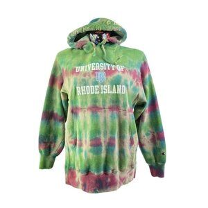 Champion Reverse Weave Rhode Island Tie Dye Sweatshirt Womens L University